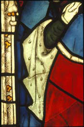Man, c. 1414, Choir, North Window, St William Window (n VII), detail of panel 7b