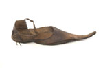 Brown leather shoe: 15th century