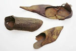 Decorated leather shoes: 13th-14th century