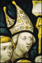 Bishop, c. 1414, Choir, North Window, St William Window (n VII), detail of panel 2a