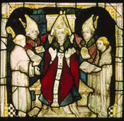 Clergy, c. 1414, Choir, North Window, St William Window (n VII), detail of panel 3e