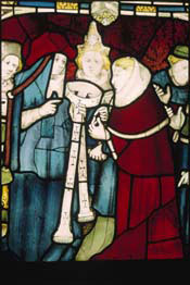 Clergy, c. 1414, Choir, North Window, St William Window (n VII), detail of panel 4d