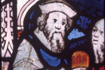 Man, c. 1410, North Window, Pricke of Conscience Window (n IV), detail of panel 2c